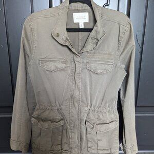 Hinge Olive Army Green Utility Jacket Cotton Size Small